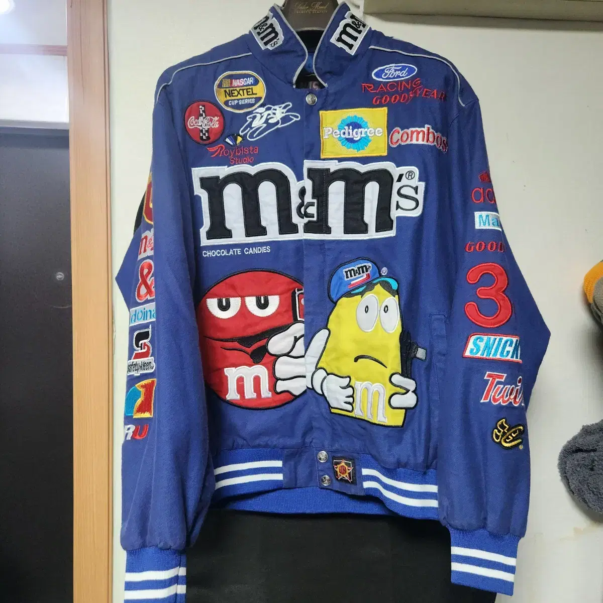 m&m 레이서 자켓 XL 블랙 블루